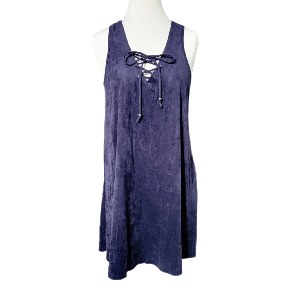 Gianni Bini Suede Navy Blue Dress Size Medium